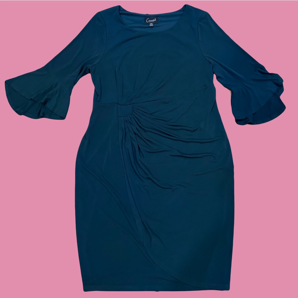 Elegant Dark Green Long Sleeve Dress